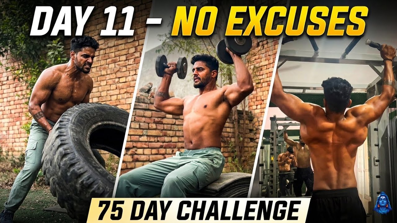75 Day Challenge Day 11 | Discipline Ban Raha Hai Habit 💪🔥