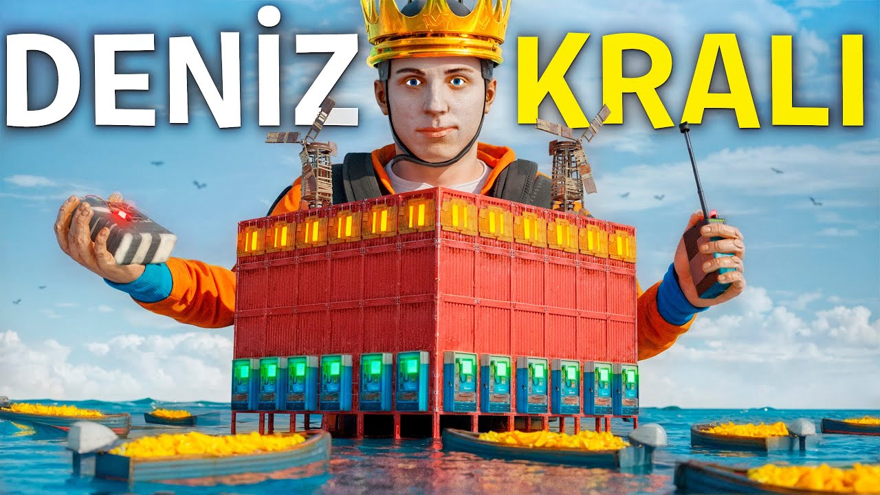 DENİZİN ORTASINDA HARİKA KRALLIK KURDUM ! (MUHTEŞEM RAİDLER ve ZENGİNLİK) Rust Türkçe Film