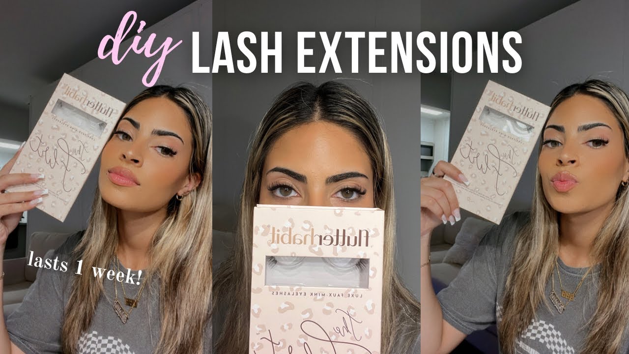 DIY LASH EXTENSIONS AT HOME | ft. flutterhabit & kiss falscara review