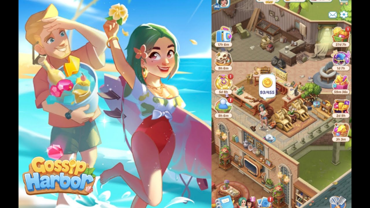 Gossip Harbor : Merge Game /🍰☕️ Day 166  Level  145  Part 166 🥖🍞    #gossip #merge