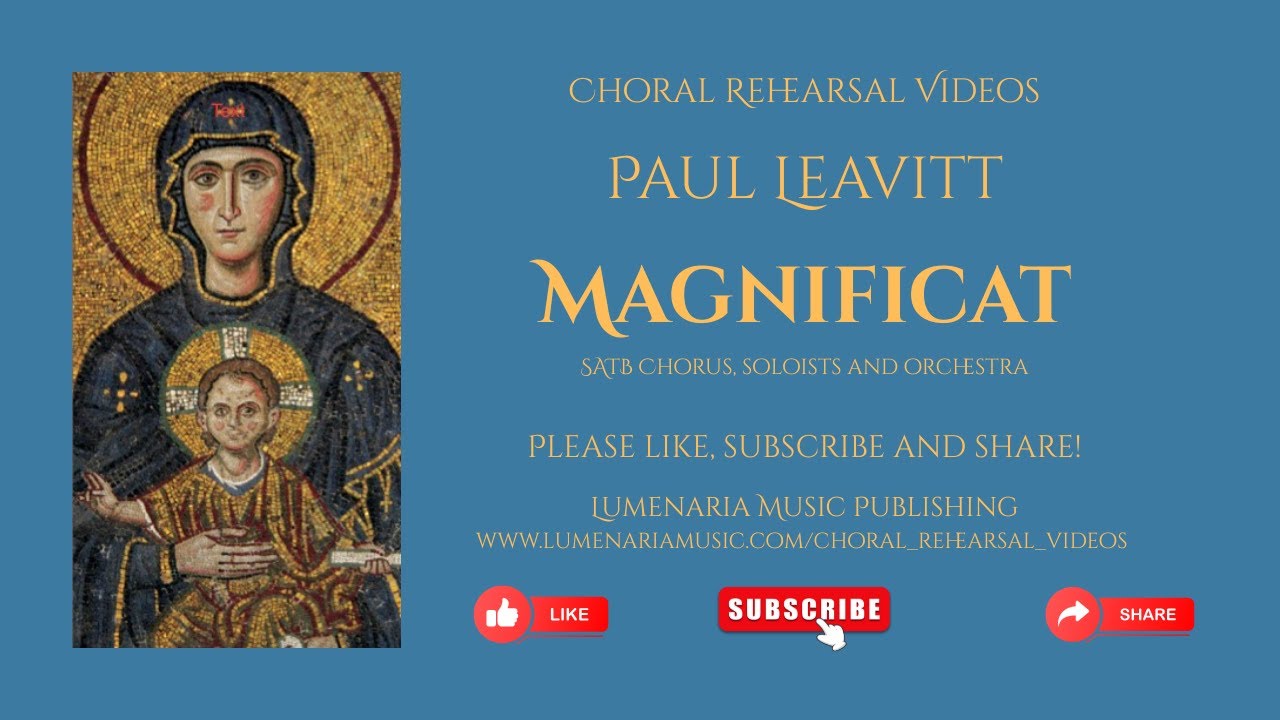 Paul Leavitt Magnificat #5 Esurientes 4 staves soprano