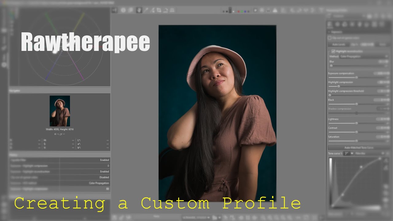 Rawtherapee Creating a Custom Profile
