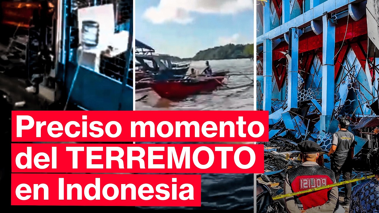 IMPACTANTES IM&Aacute;GENES del TERREMOTO de 7,4 en INDONESIA #LR