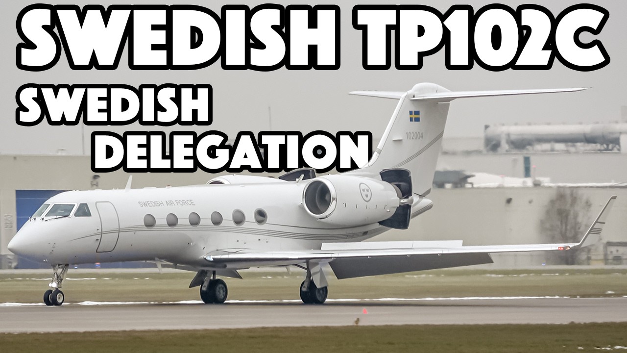 Swedish Delegation visits Canada!! Swedish Air Force Gulfstream Tp102C action in Montreal (YUL/CYUL)