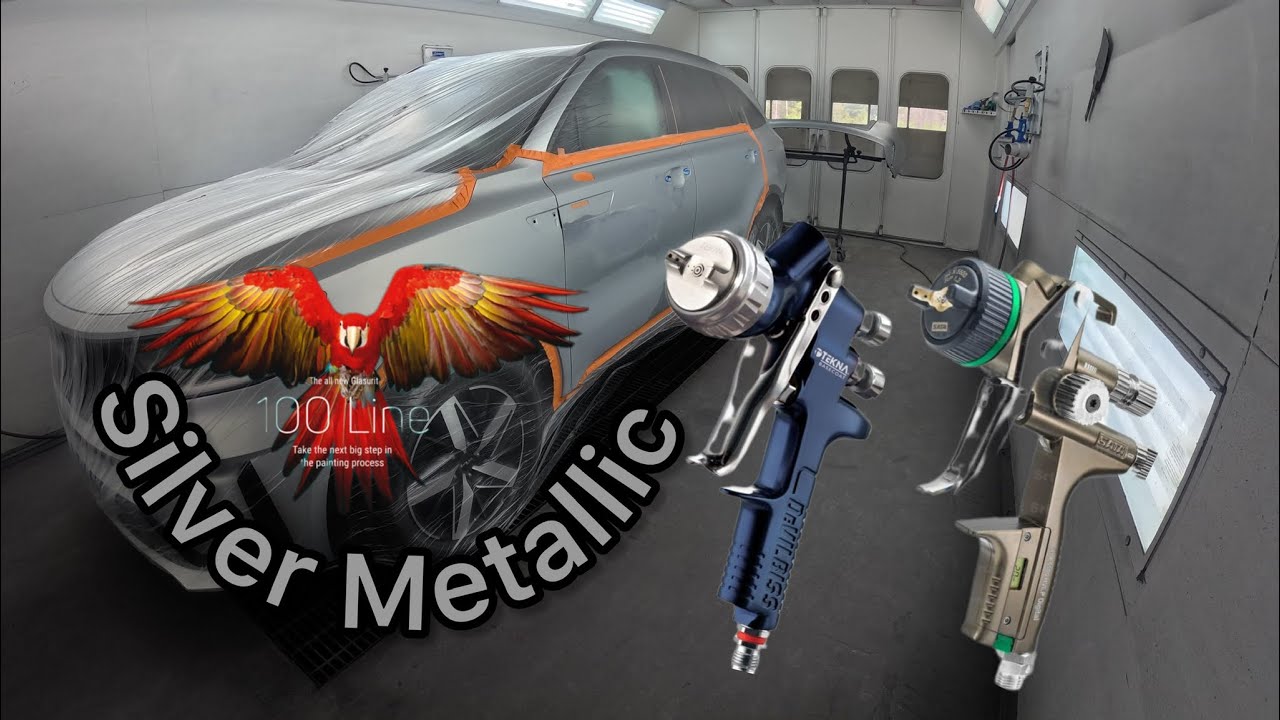 Silver Metallic Basecoat Clearcoat Application with Glasurit 100 Line!