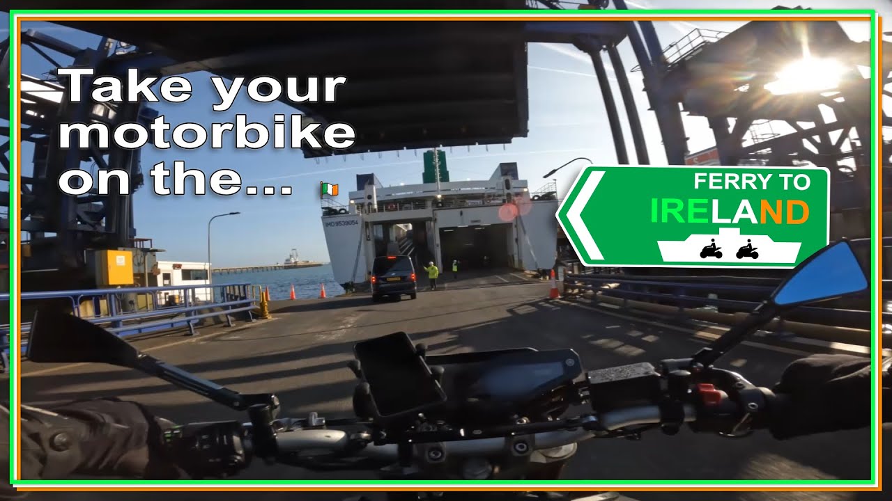 Holyhead to Dublin ferry | How to take your motorbike to IRELAND | POV | Step by step