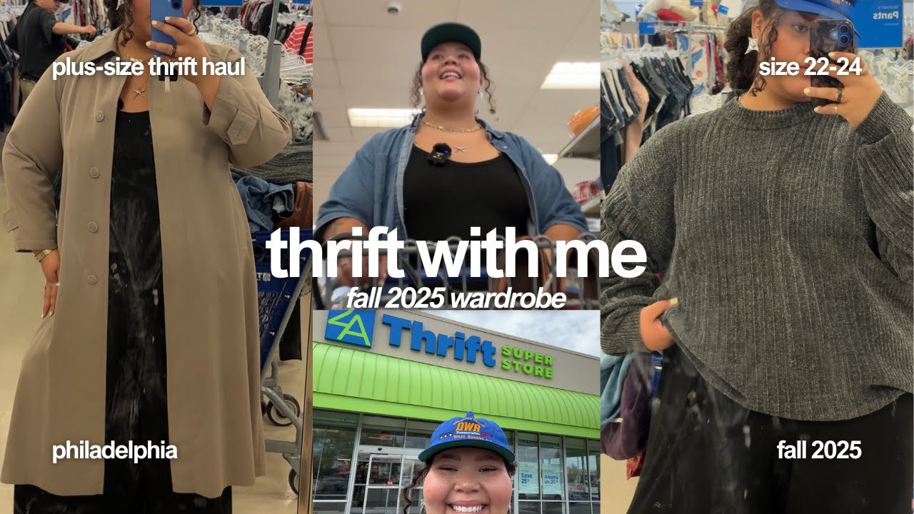 thrifting my fall wardrobe pt. 1 - thrift with me (plus-size)