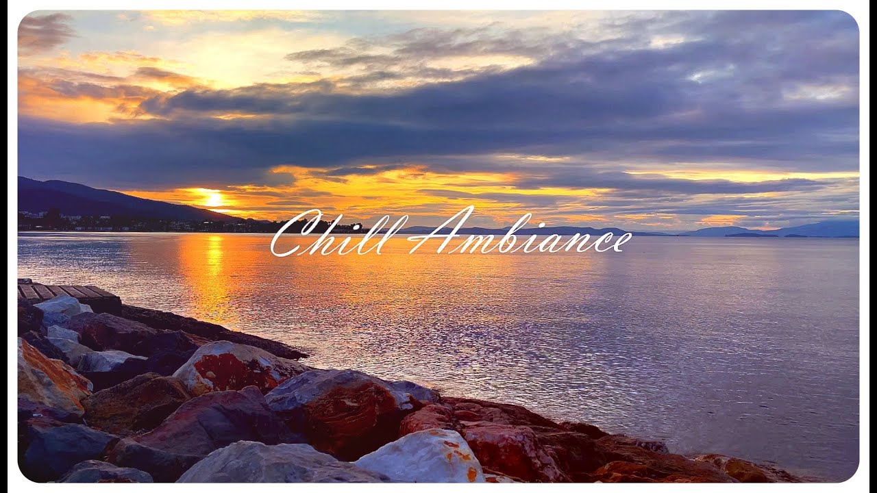 Soft Ocean Waves at Sunset Calm Sea Ambience | 穏やかな夕暮れの海と波音 | 잔잔한 노을 바다와 파도 소리