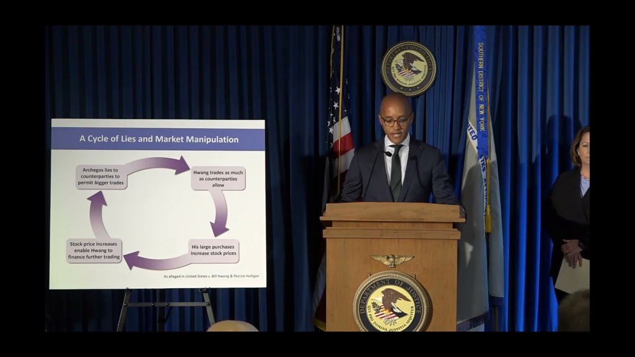 UNITED STATES ATTORNEY ANNOUNCES CHARGES IN CONNECTION WITH COLLAPSE OF ARCHEGOS CAPITAL MANAGEMENT