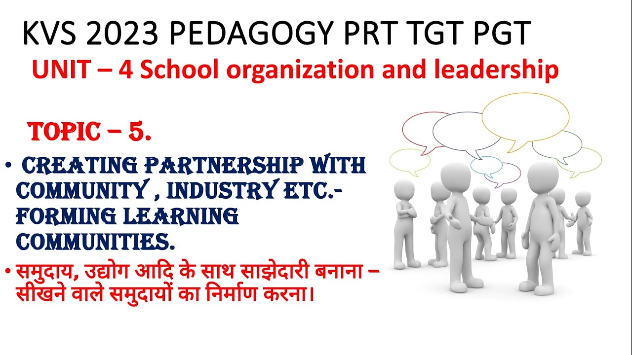 Creating partnership with community | b.ed notes |  forming learning community | community #kvs2023