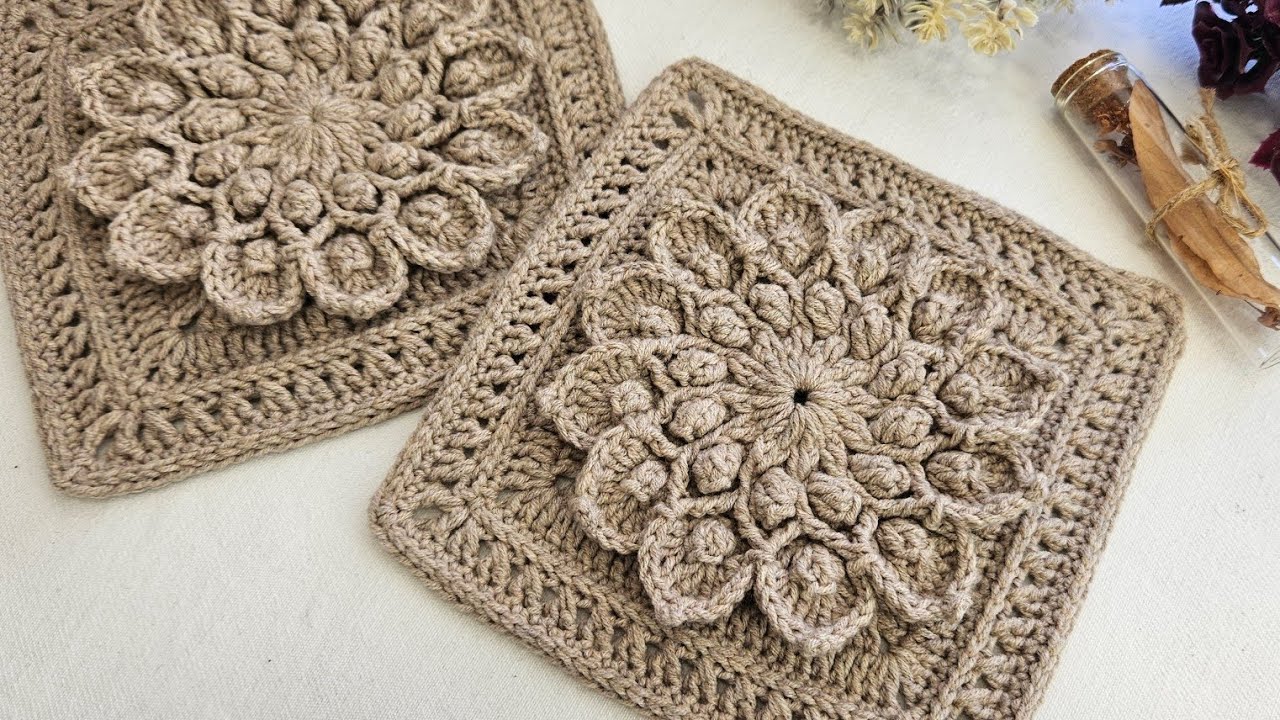 Bu motif büyüleyici 🧶👍 tığ işi 3d örgü motif yapımı