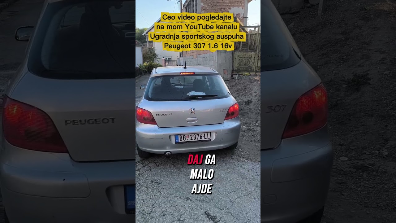 Ugradjivanje sportskog auspuha na Peugeot 307 1.6 16v! Brutalan zvuk! 