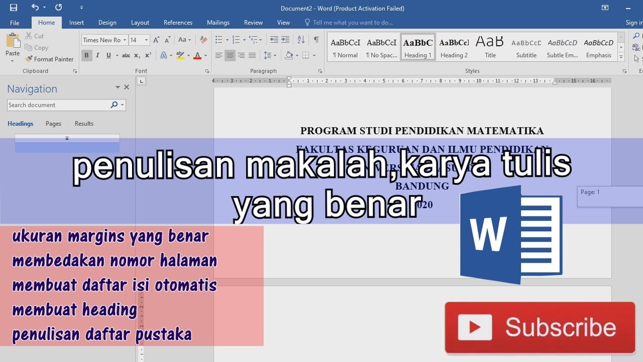Lengkap. Inilah cara penulisan makalah yang benar