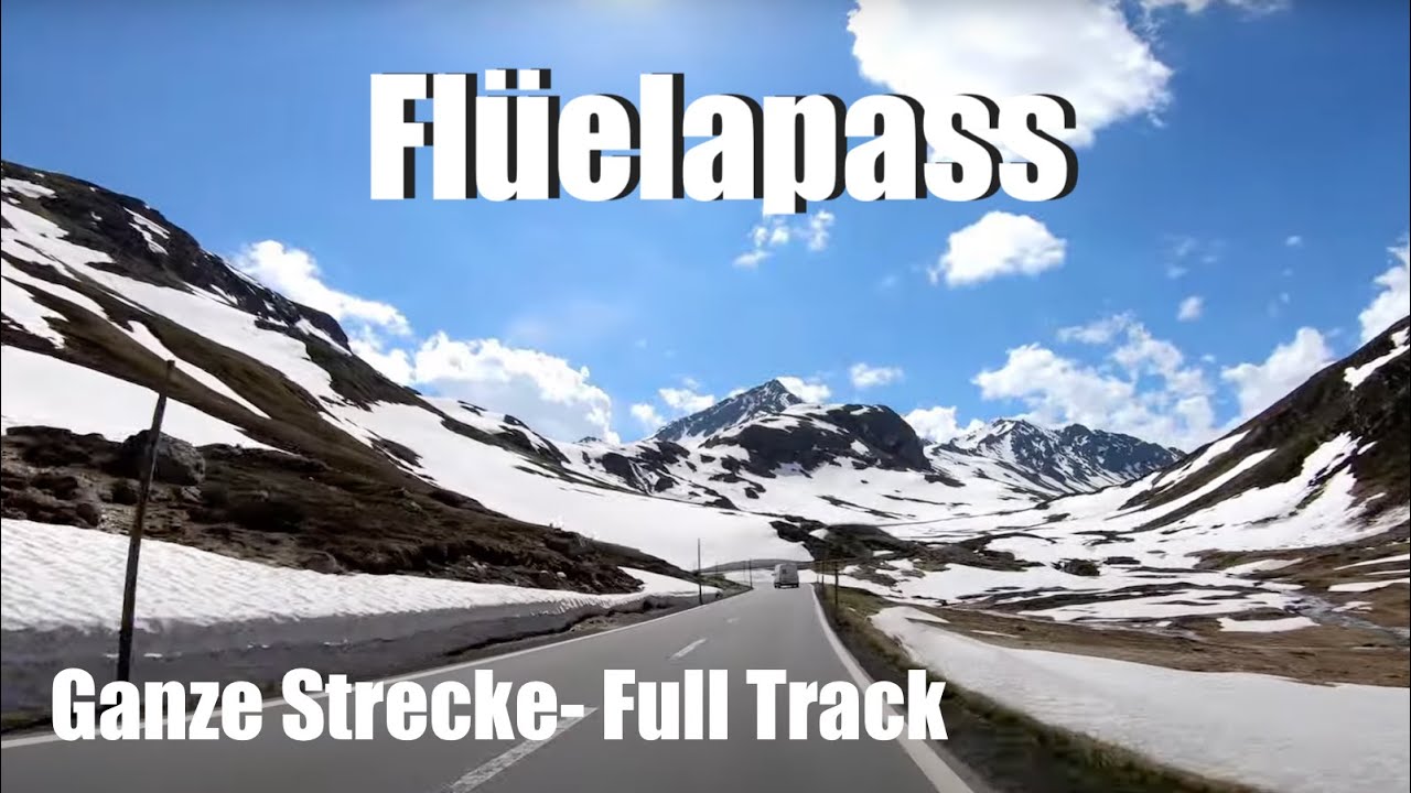 Flüelapass Switzerland - Full Lenght Ride in 4K (Harley Davidson)