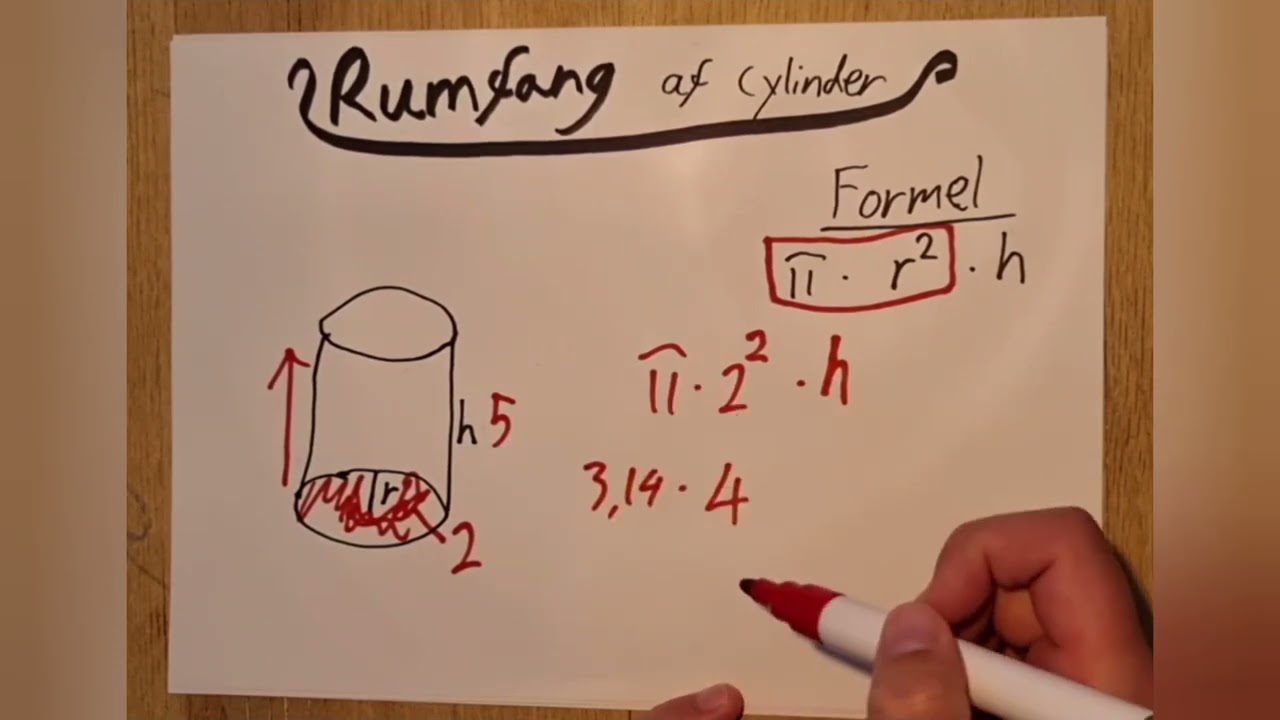 Rumfang af cylinder - Matematik
