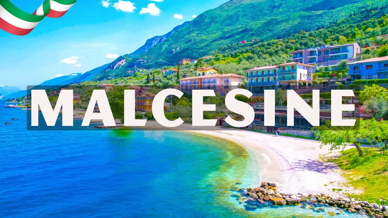 MALCESINE 4K - The Most Beautiful Paradise Island in Italy - Scenic Relaxation Video 4K 60 FPS