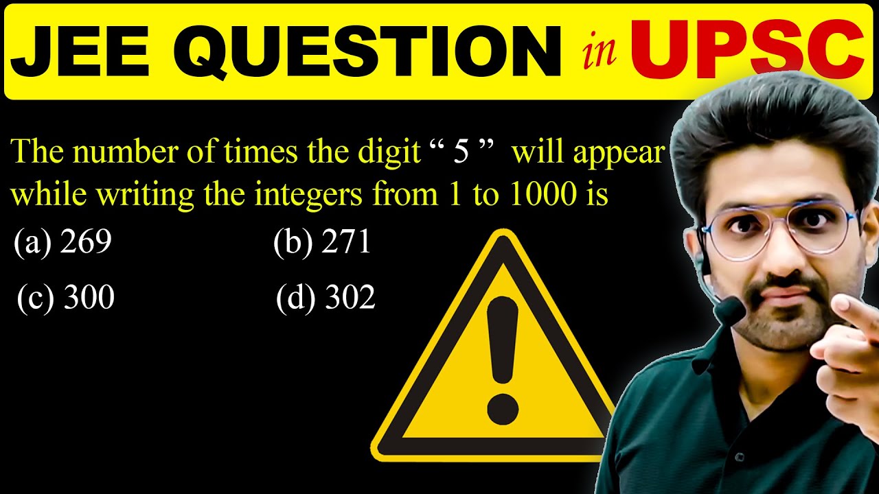 JEE Question appeared in UPSC Paper  😲