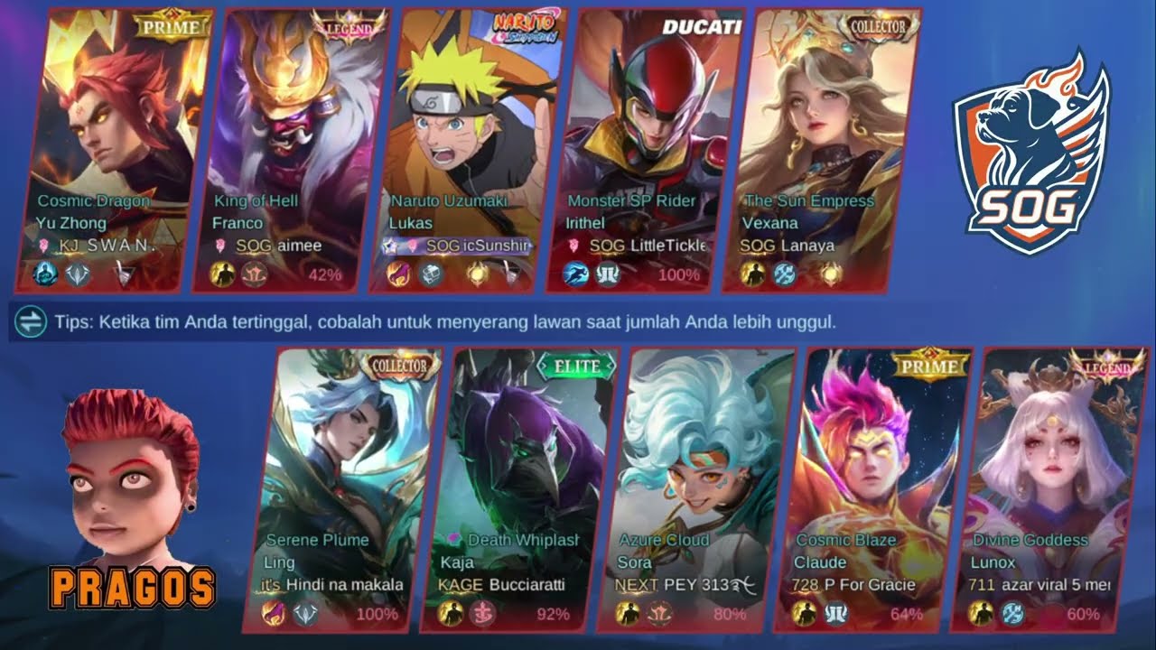 SPARING MATCH ROOM TOURNAMENT MOBILE LEGENDS MLTC TEAM SOG VS PRAGOS MATCH 2