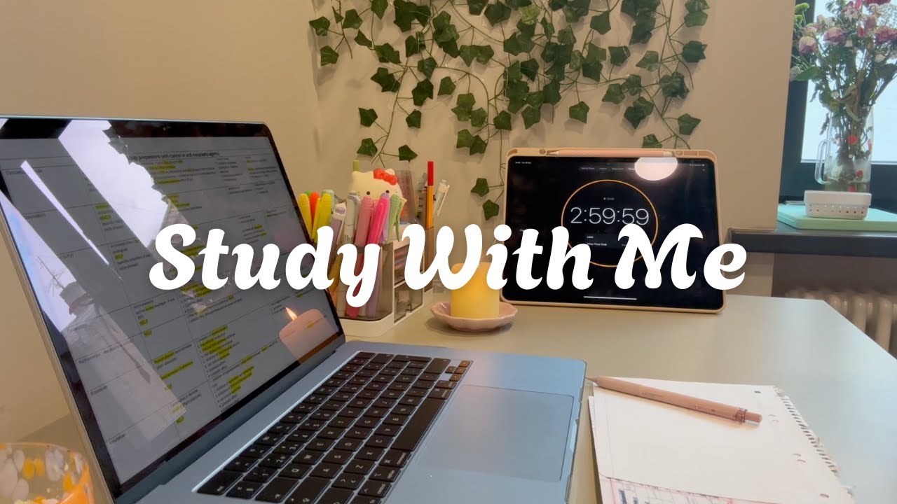 3 HOUR STUDY WITH ME 🎯 | no break + rain sounds 🌧️