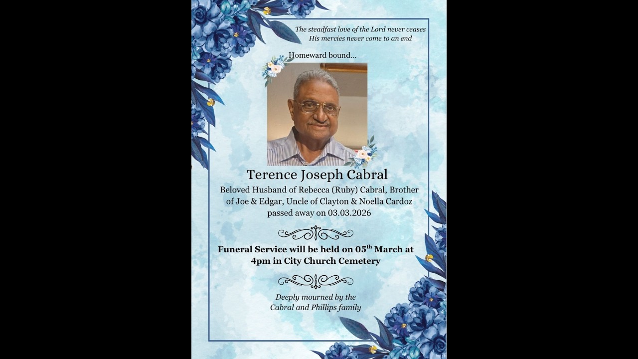 Funeral Mass of Terence Joseph Cabral