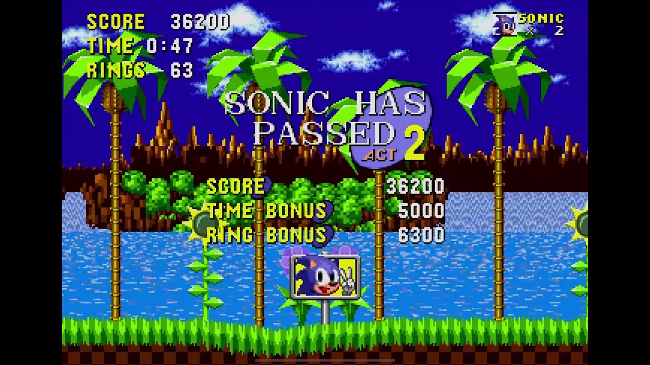 Me playing green hill zone (no I’m not good at getting chaos emeralds)