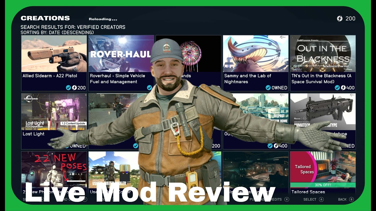 Starfield Live Mod Review Stream