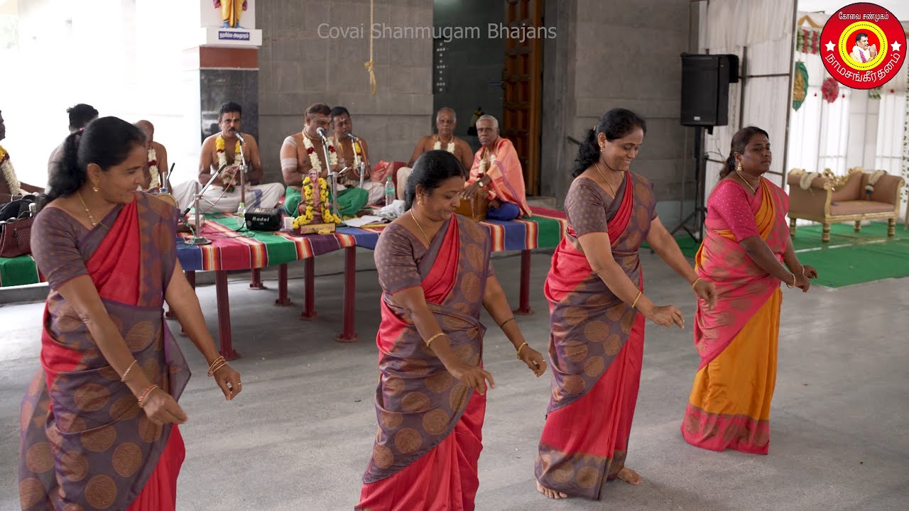 🔴 தாழ மலரெடுத்து தங்கரளி பூவெடுத்து -  Covai Shanmugam Bhajans | #kummi #dance 🙏