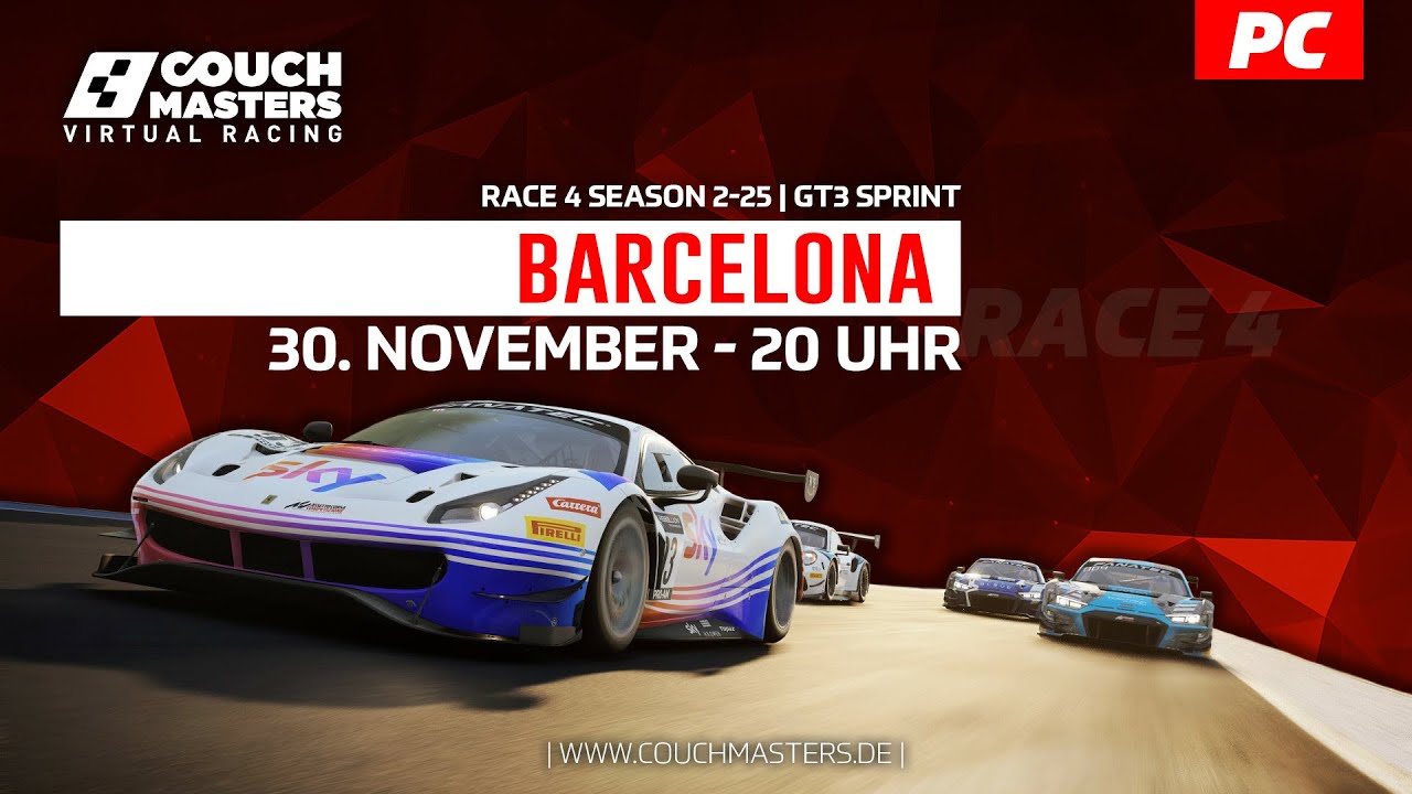 Couch Masters - Virtual Racing | Barcelona | S2R4-2025 | PC | GT3 Sprint