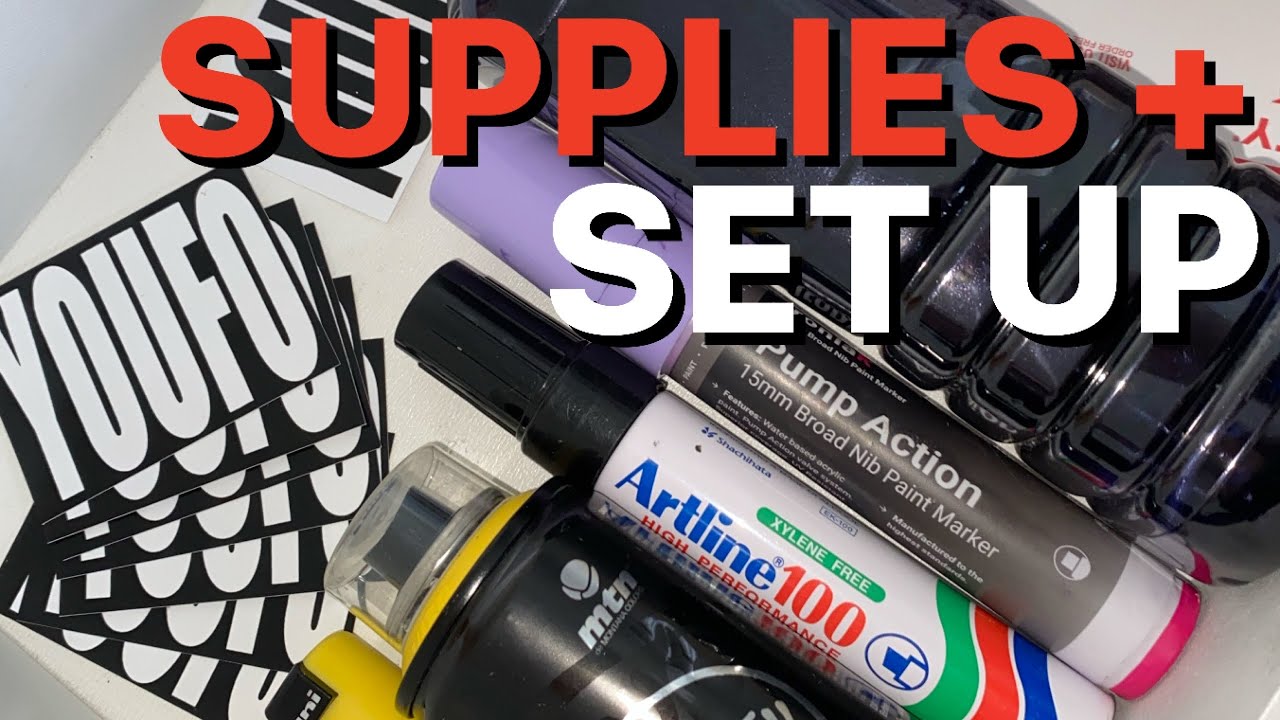 Graffiti Supplies And Set Up (Paint, Markers & More)