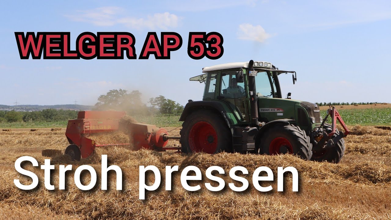 Stroh pressen mit Welger AP 53