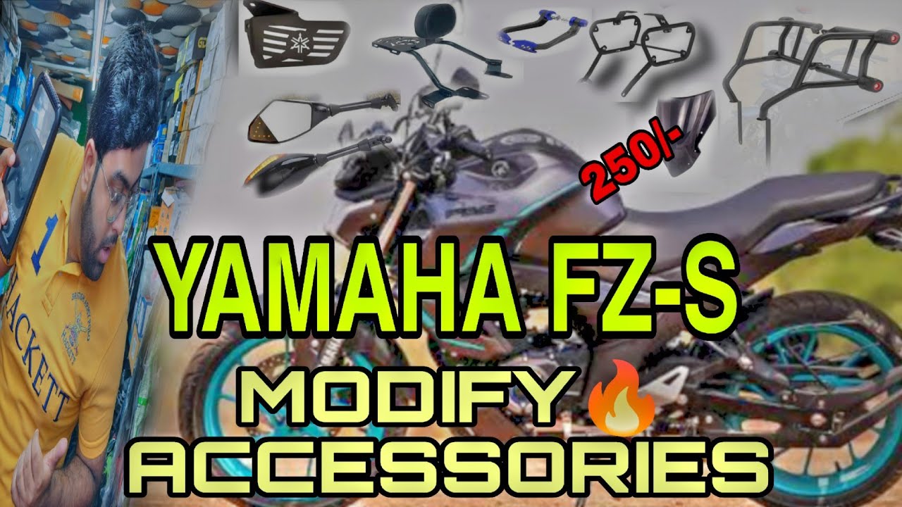 FZ-S V4  ALL MODIFIED ACCESSORIES 🔥😍 //FZ-S HYBRID MODIFICATION 🤩// BIKE LIGHTS .// BIKE ACCESSORIES