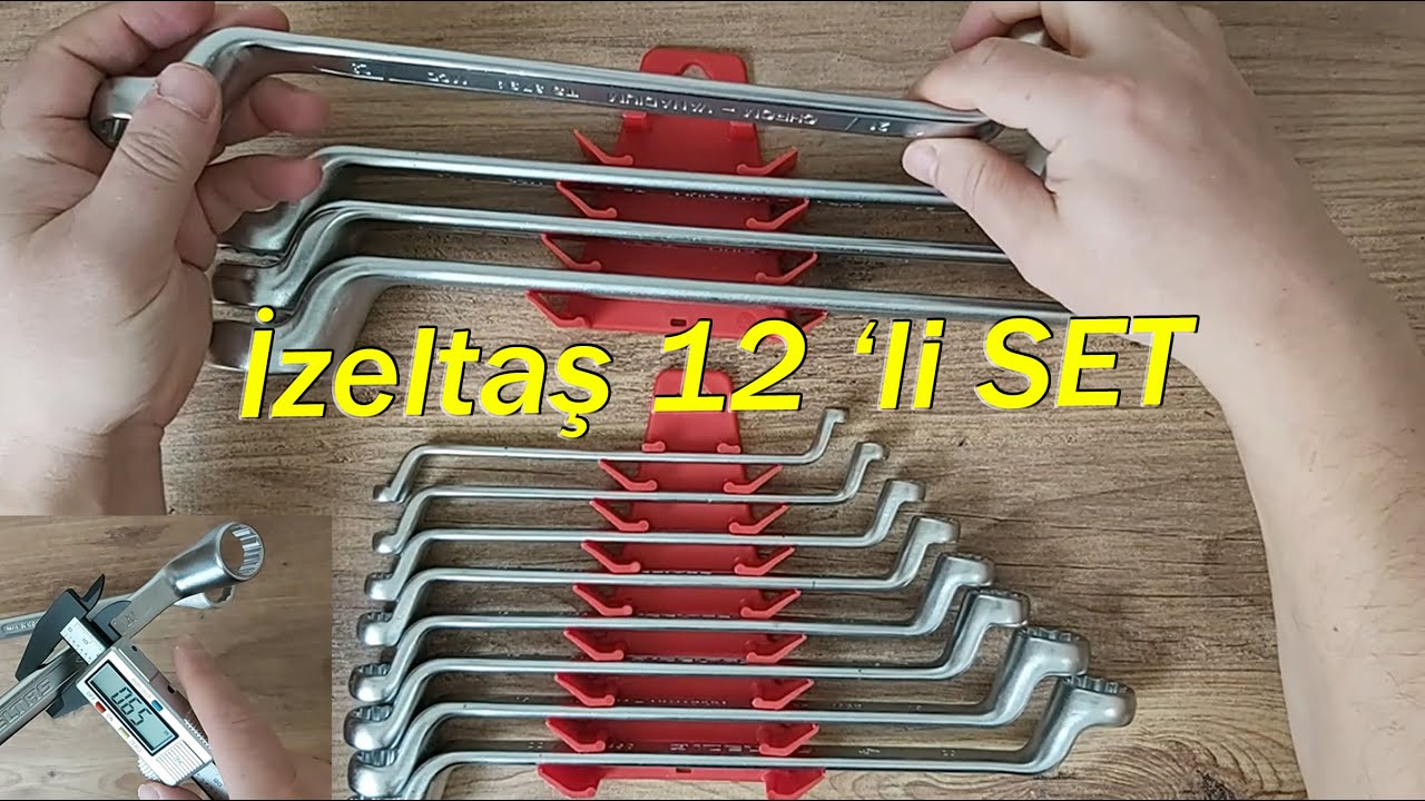İzeltaş 0430 Yıldız İki Ağız Anahtar Takımı 12 Parça | Sanayi Tipi Alet Seti | Kıyaslama