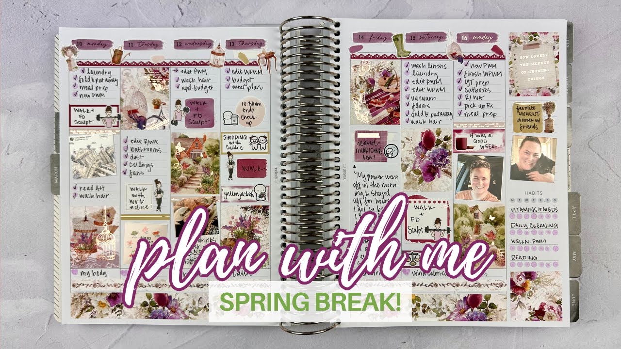 PLAN WITH ME | first spring kit of 2025 & a new cover! 🌼 | mar. 10-16 | 