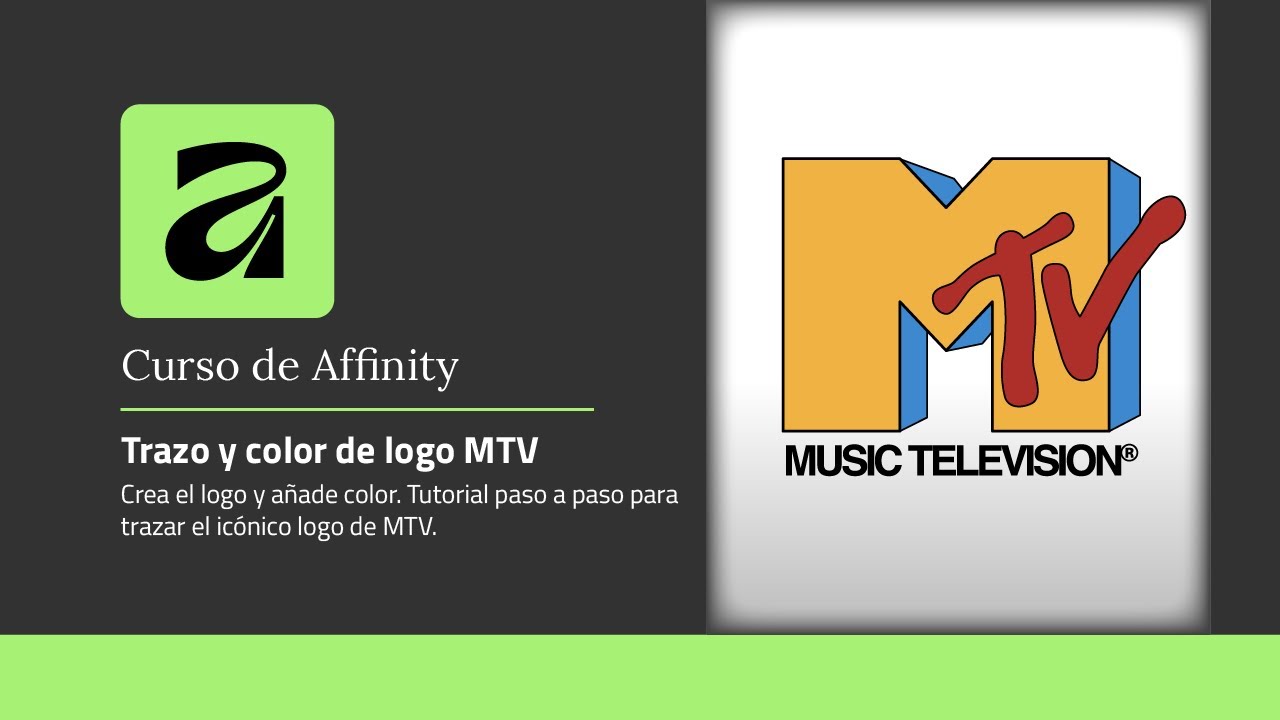 El secreto para vectorizar el logo de MTV paso a paso. #affinity #mtv #logo #vector #canva