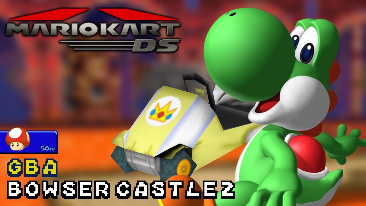 Mario Kart DS - 50cc - Yoshi - Light Tripper - GBA Bowser Castle 2 | Ep. 3735