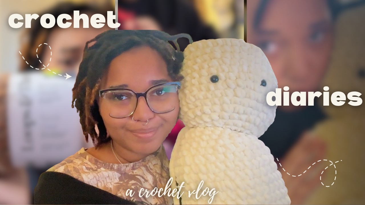 crochet diaries pt1🌱✨|| making stock for etsy, crocheting wips...+more || crochet vlog