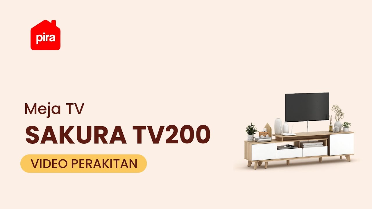 Tutorial Perakitan PIRA METROPOLIS OX - SAKURA TV200 Meja TV / Rak TV dengan  Fitur  Extendable