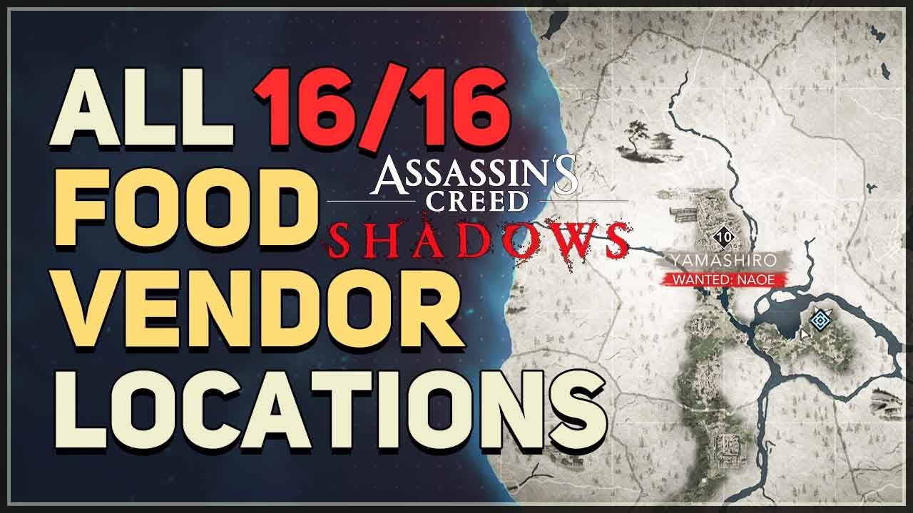All Food Vendor Locations Assassin's Creed Shadows