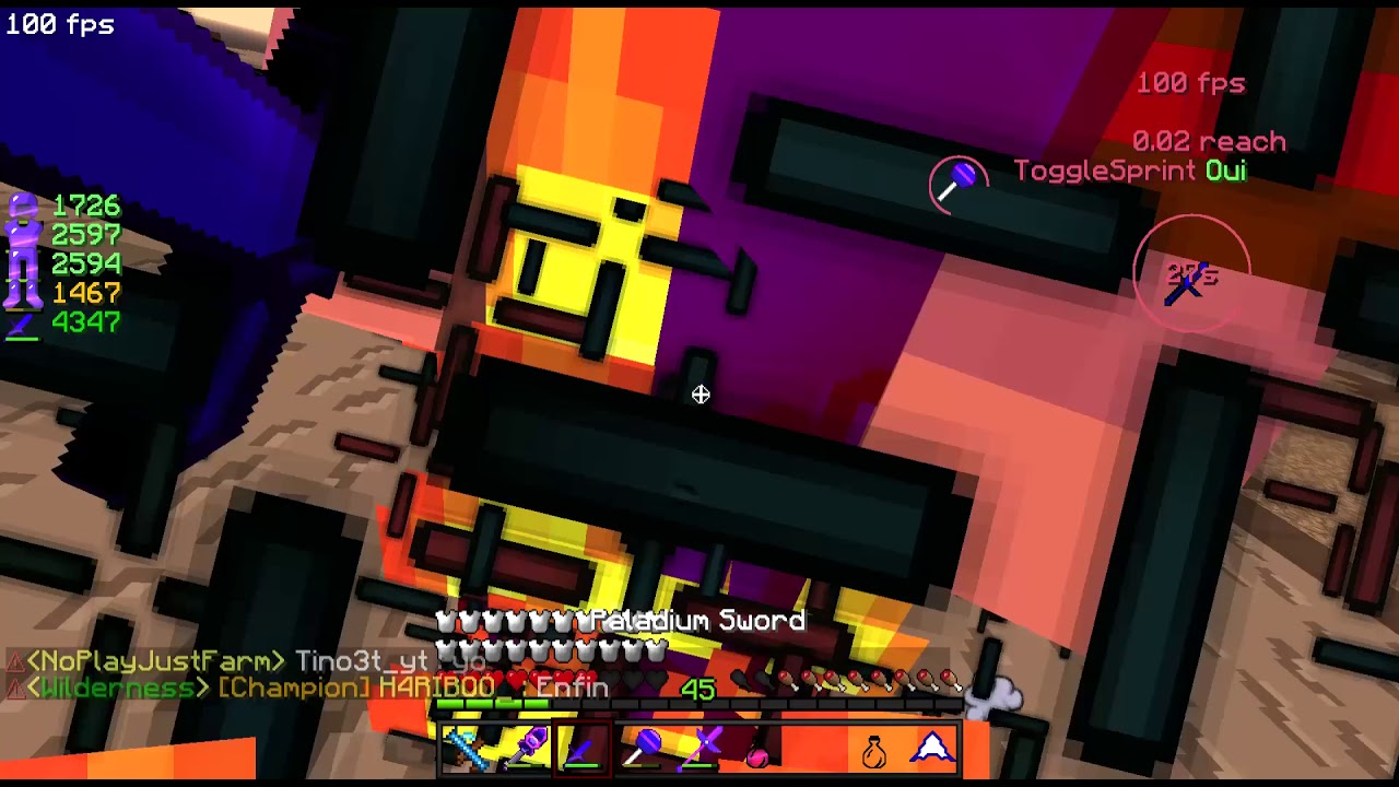 Voila ce qui est devenue le PVP paladium V7 Neolyte back 1v1