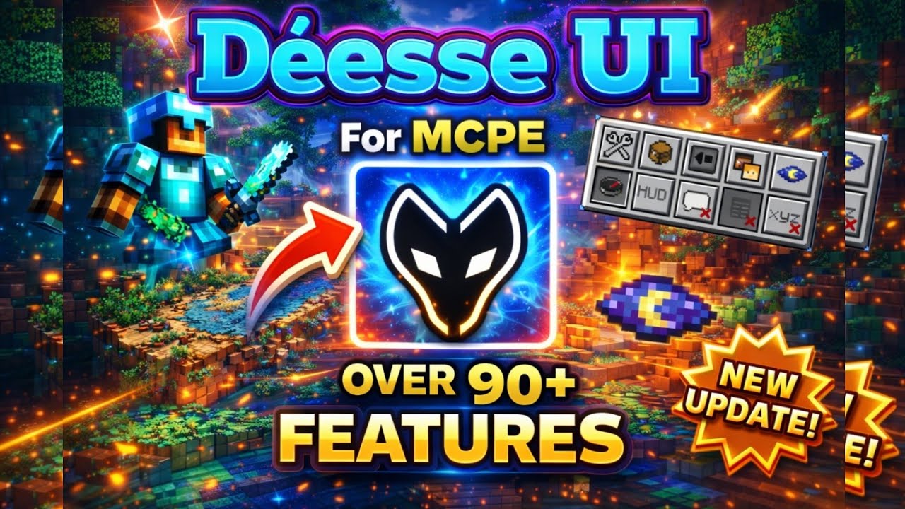 🔥 D&eacute;esse UI For MCPE 1.21+ | 90+ Features 💪🏻 | Smooth | Fps Boost Client | Best Fps Boost Client For