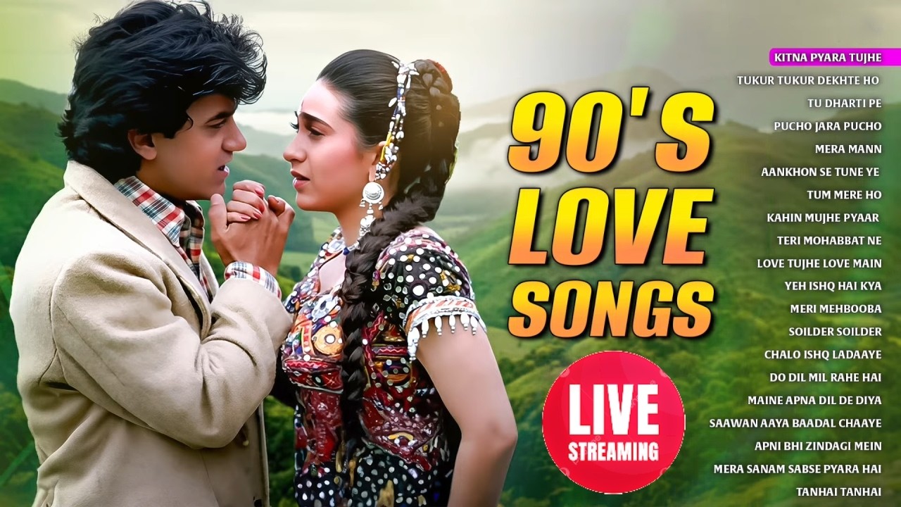 LIVE Audio Jukebox 🔴 90's Gaane | Love Songs - Bollywood Hindi Romantic Songs | 90's Evergreen Songs