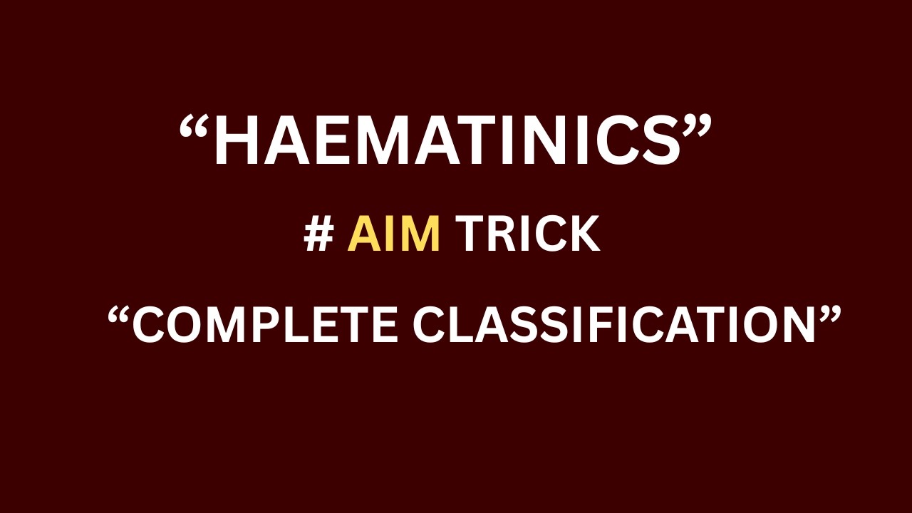 Haematinics Classification Made Easy | Iron, Vitamin B12 & Folic Acid | Simple Tricks | Pharmacology