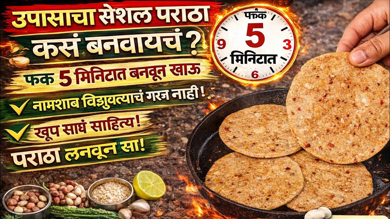 💁दहा मिनिटात तयार होणार उपासाचे पराठा शाबू खाऊन कंटाळा आला असेल तर न्यू ट्राय करा 🌶️🤷#sports 