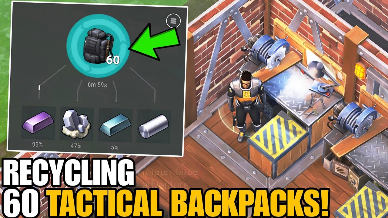 RECYCLING 60 TACTICAL BACKPACKS! - WHAT CAN YOU GET? - Last Day on Earth: Survival