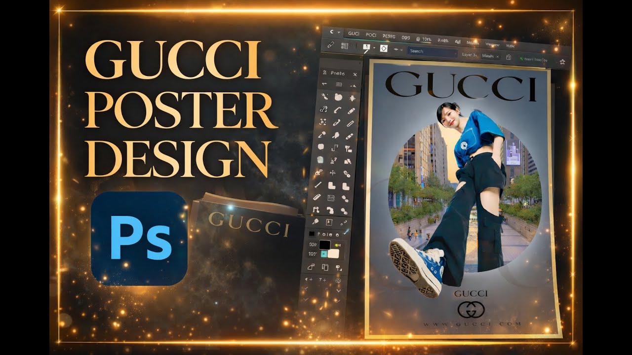 Luxury Gucci Poster Design in Photoshop | Step-by-Step Tutorial