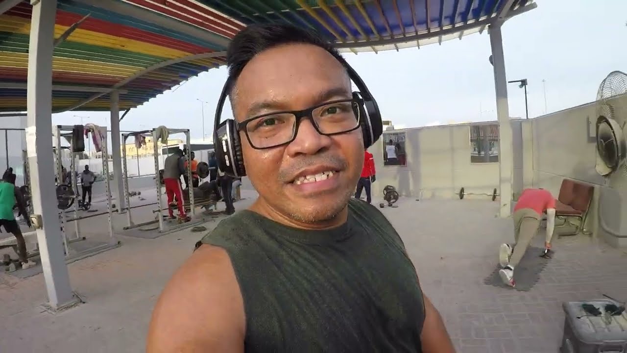 Full Body workout + Outside Gym + Playing with other nationalities
