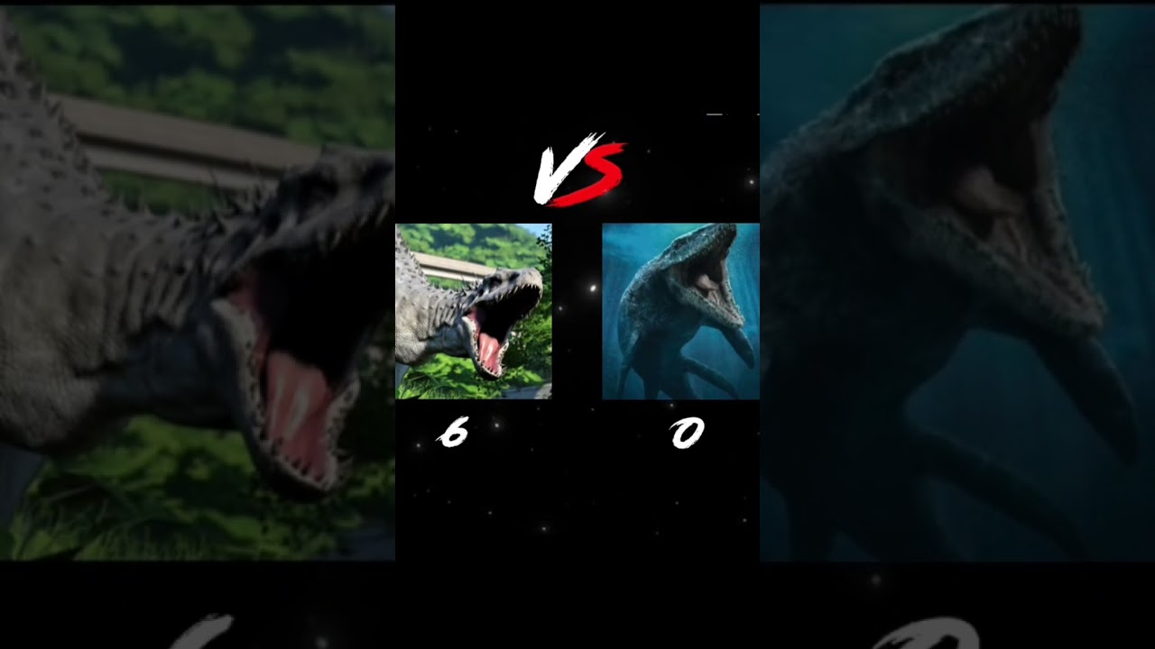 Indominus rex vs mosasaurus #dinosaur #jurassicworld