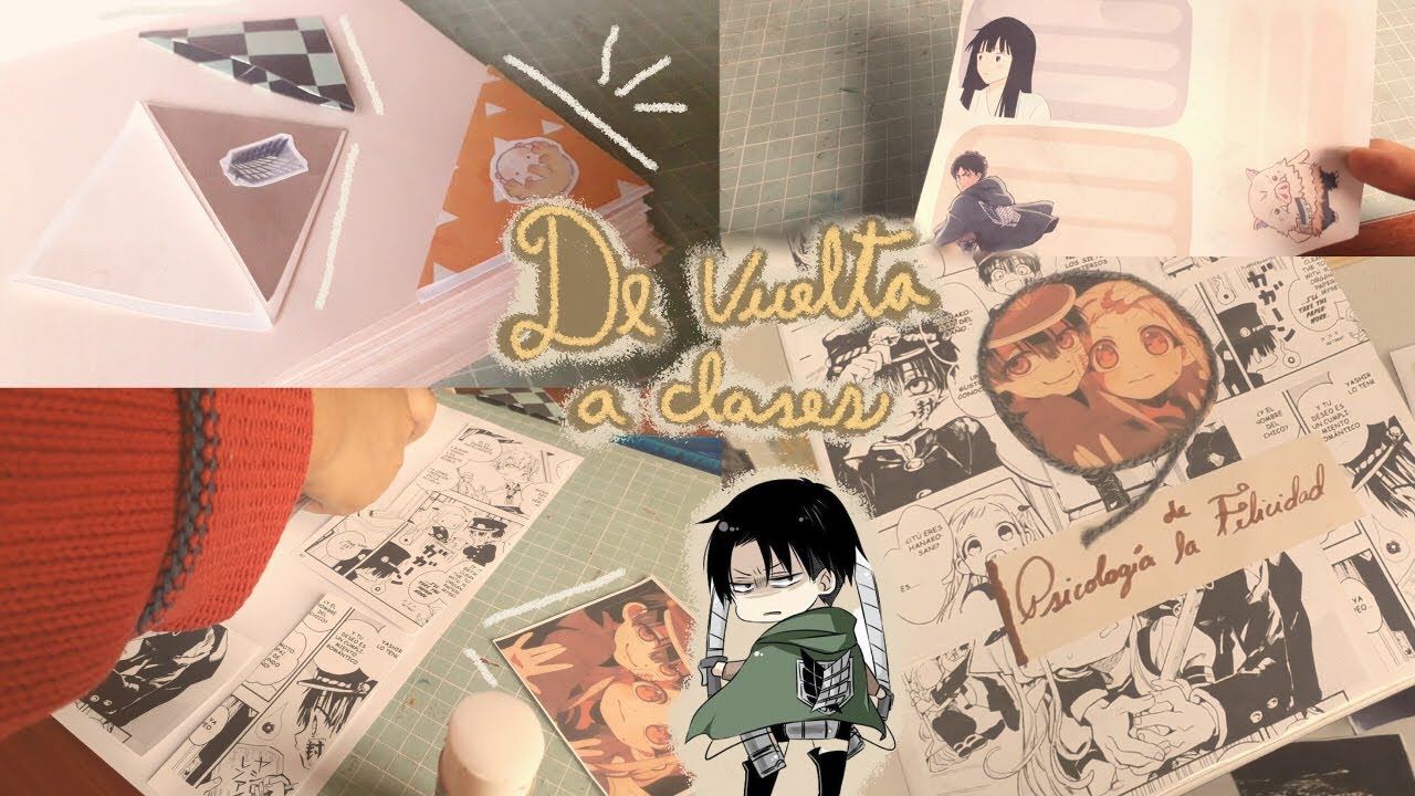 Decora tu material escolar versi&oacute;n anime🌱5 ideas decoraci&oacute;n De vuelta a Clases📏