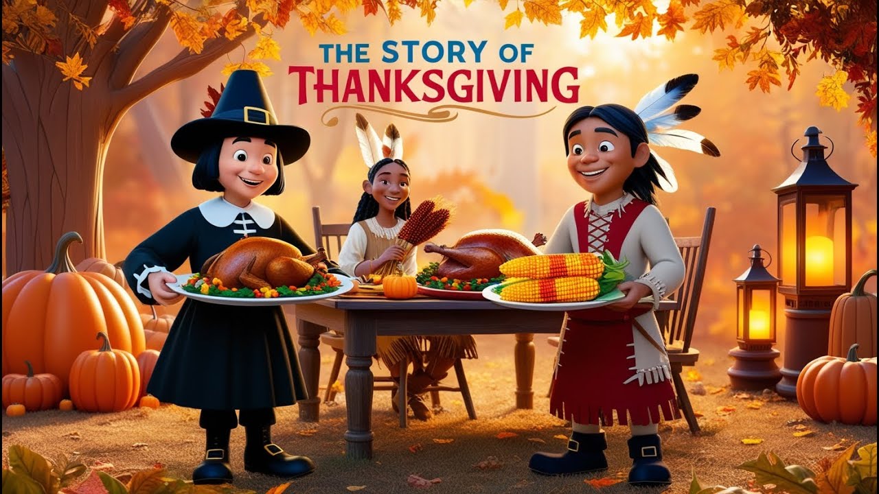 The Story of Thanksgiving: Origins, Traditions, and How It's Celebrated - Animated Story in English