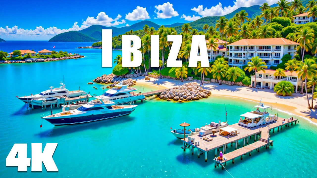 IBIZA 4K | DRONE FOOTAGE ULTRA HD, Sunset Beaches in Spain With Deep House Chill